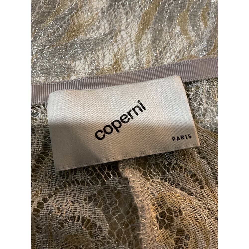 Coperni Lace Flared Silver Polyamide Trouser Size… - image 5